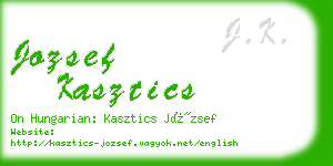 jozsef kasztics business card